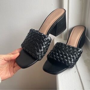 Black Braided Mules